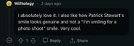 Screenshot of user @Willtology's comment (Image via Reddit)